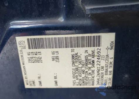 2012 Nissan Altima 2.5 S from USA, damaged, VIN 1N4AL2AP6CC224692